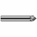 Harvey Tool 0.1250 in. 1/8 Shank dia x 60° per side Carbide Pointed Chamfer Cutter, 4 Helical Flutes 888808